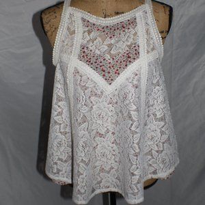 Maurices Sheer & Lace Tank Top